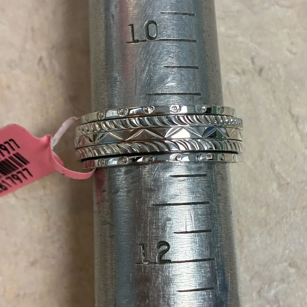 NWT Stainless Steel etched engraved textured spinner wedding ring size 11 Mens